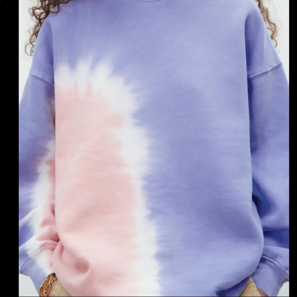 Zara pastel tie dye sweatshirt , designer